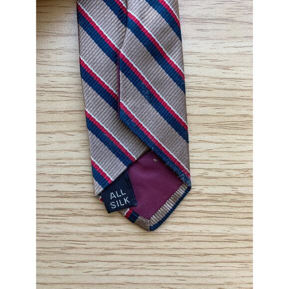 Vintage Jonothan Lake Brown Stripped Silk Tie - Picture 8 of 9